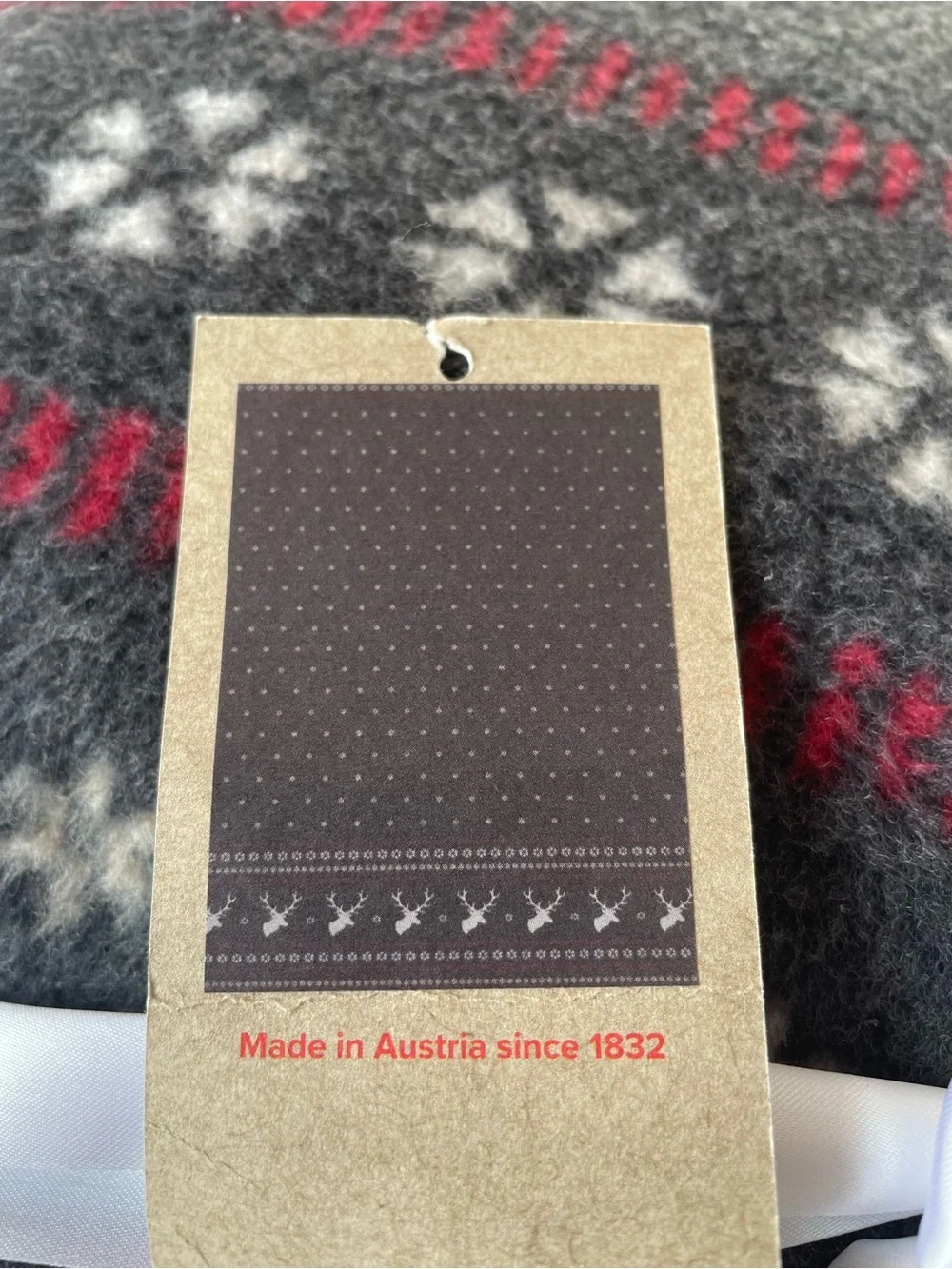 NEW David Fussenegger Deer & Snowflake Throw Blanket